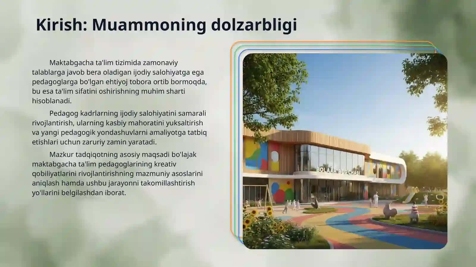 Bo'lajak maktabgacha ta'lim pedagoglarini kreativ qobiliyatlarini rivojlantirish mazmuni 3