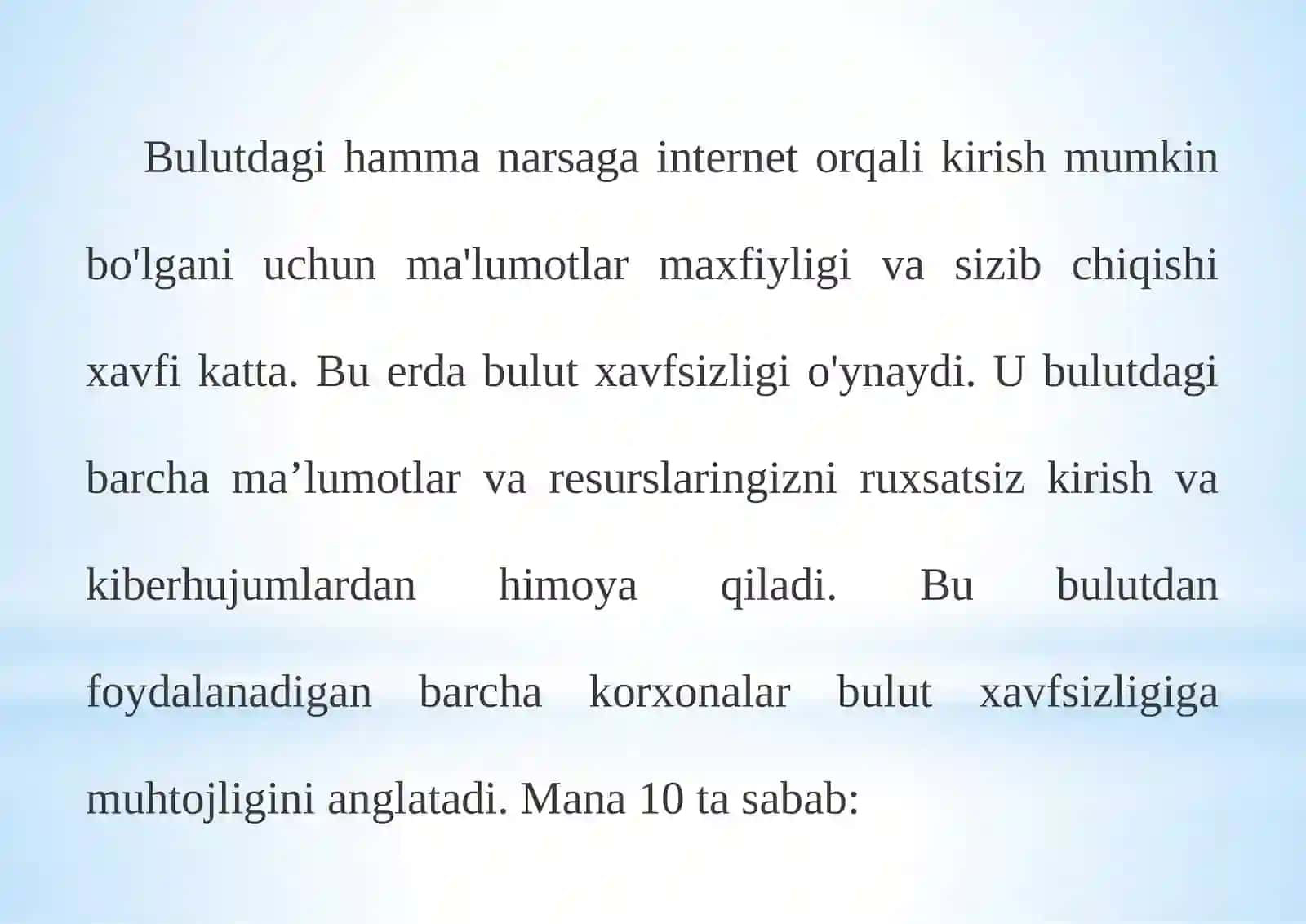 Cloud Haqida Xavfsizlik 3