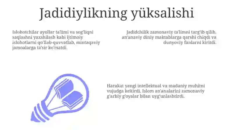 Madaniy o'zgarishlar va Jadidchilik merosi 3