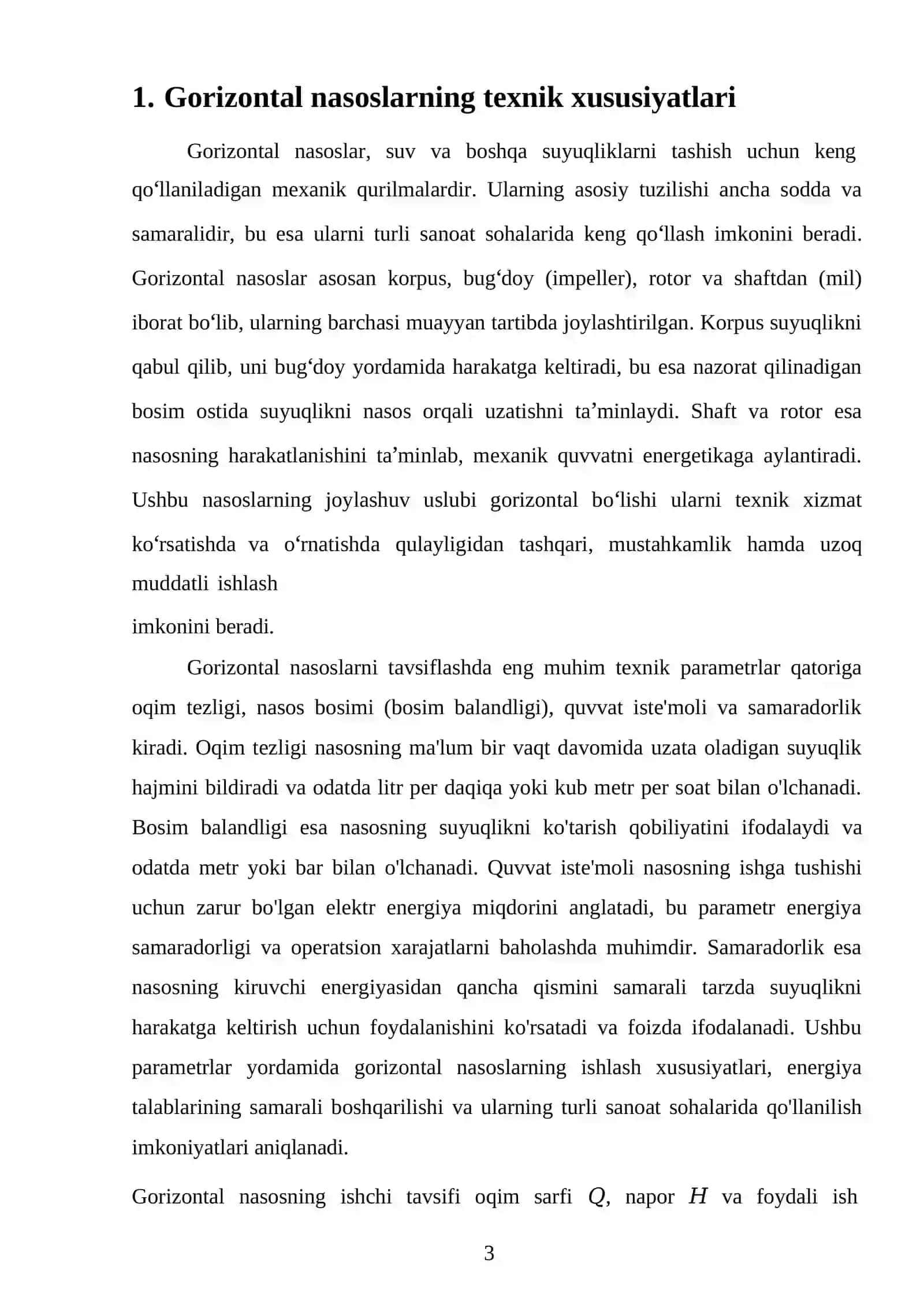 Gorizontal nasoslarning qo’llanilish soxalari 3