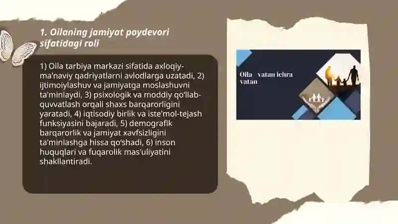 Oilaning jamiyat poydevori sifatidagi roli 3