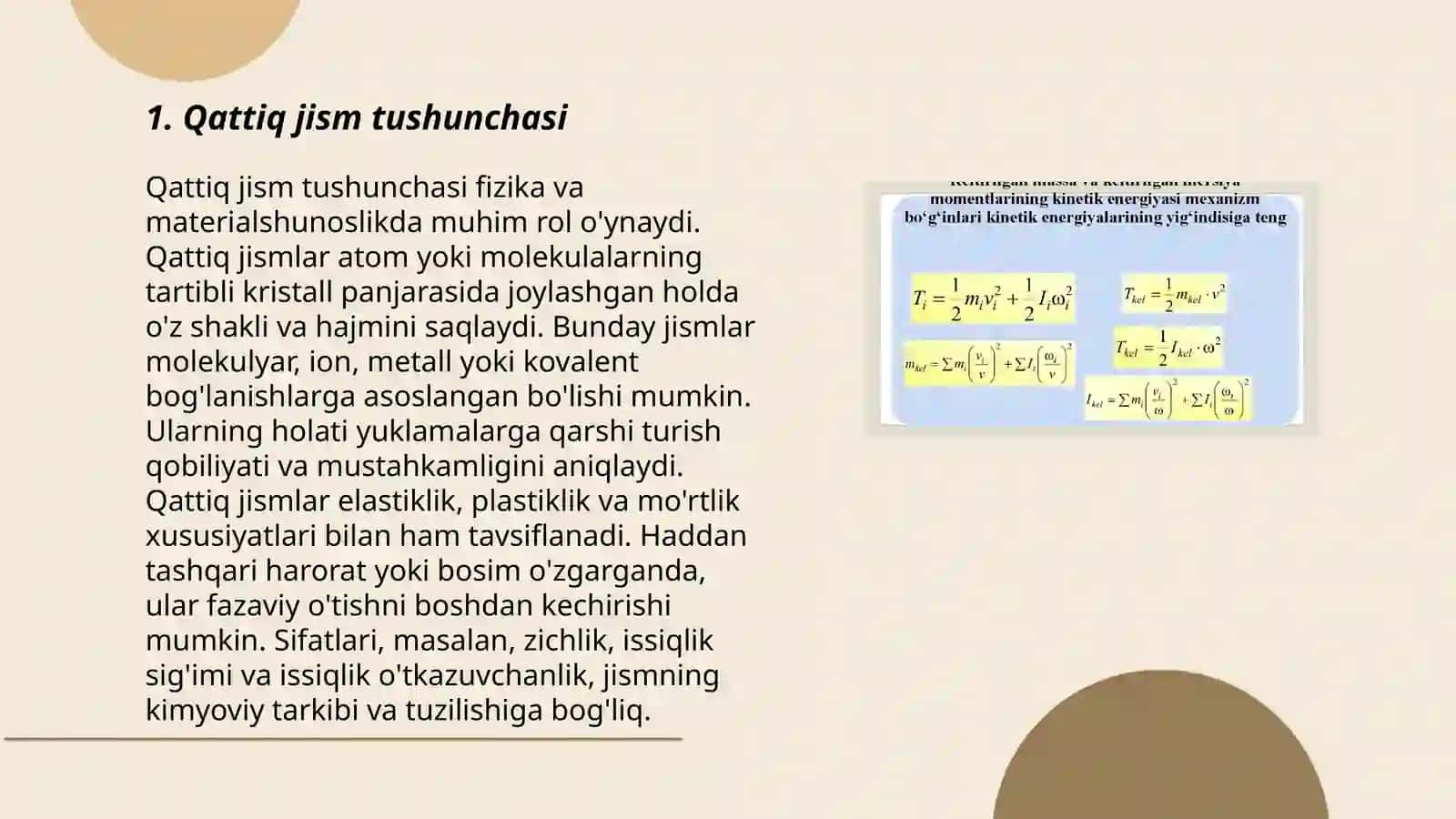Qattiq jismning inersiya momentini burilish tebranish usuli orqali aniqlash 3