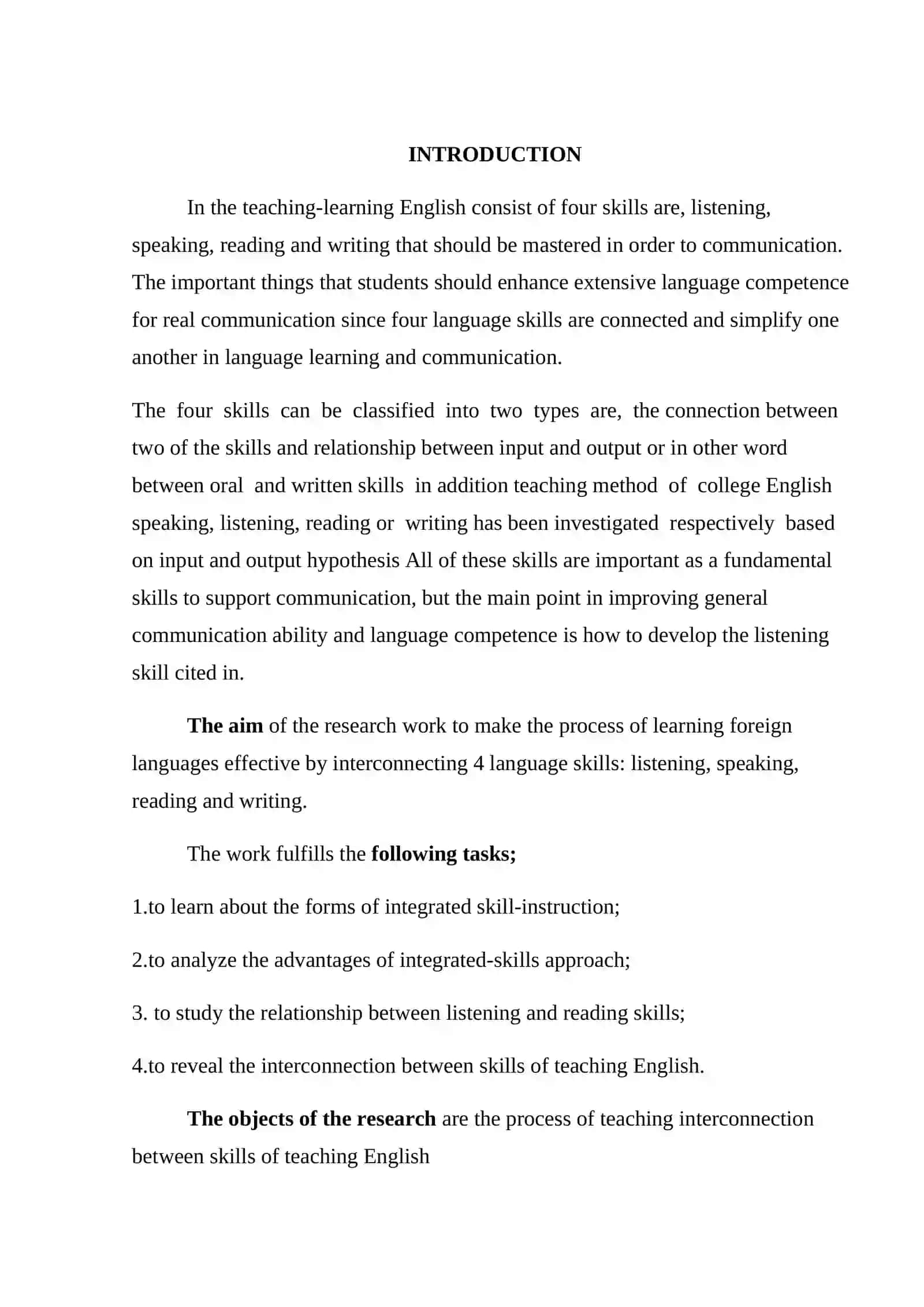 Interconnection Between Skills of Teaching English 3