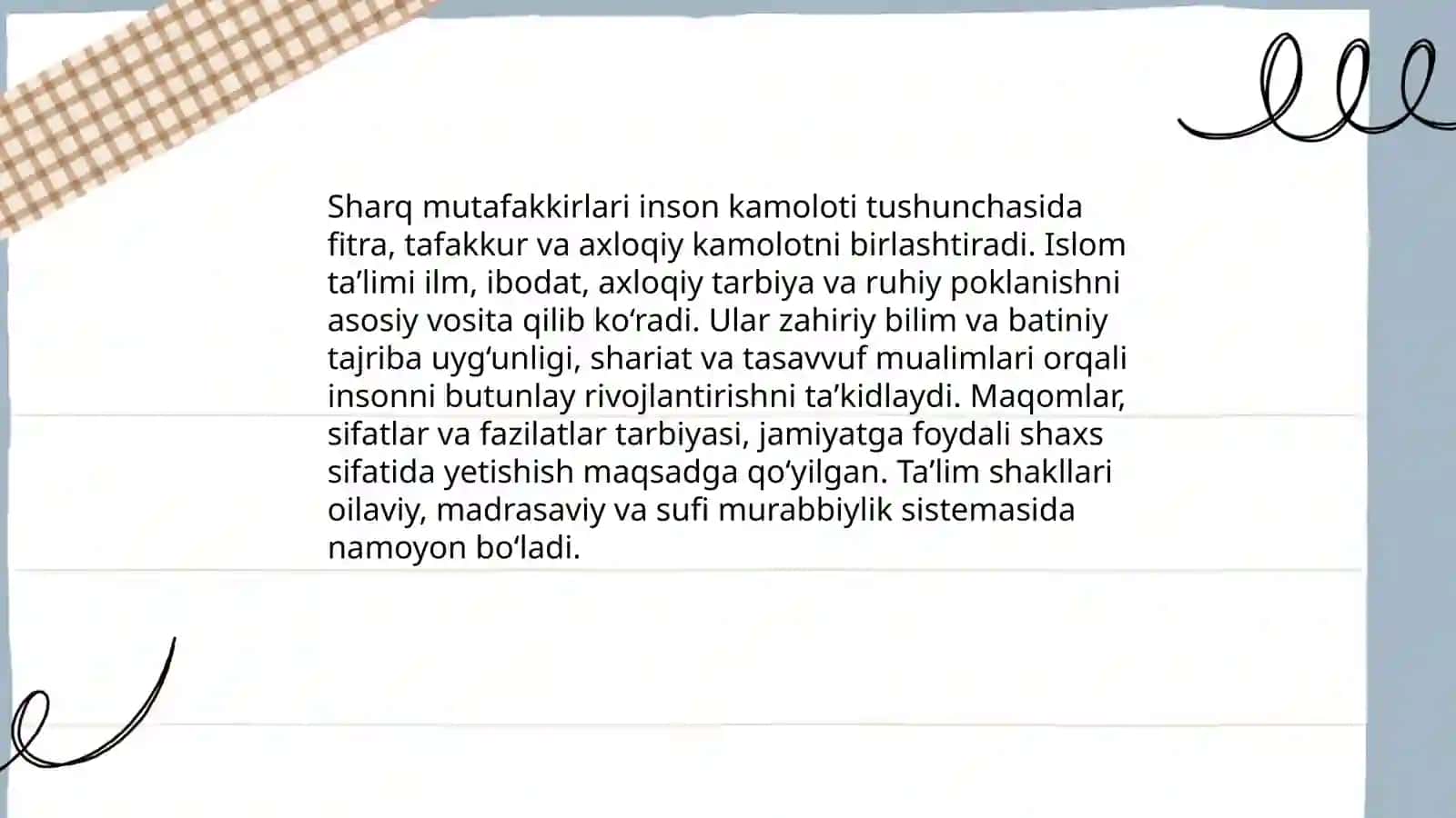 Sharq mutaffakirlarining islom dinining inson kamolotiga taʼsir haqida gʻoyalar 3