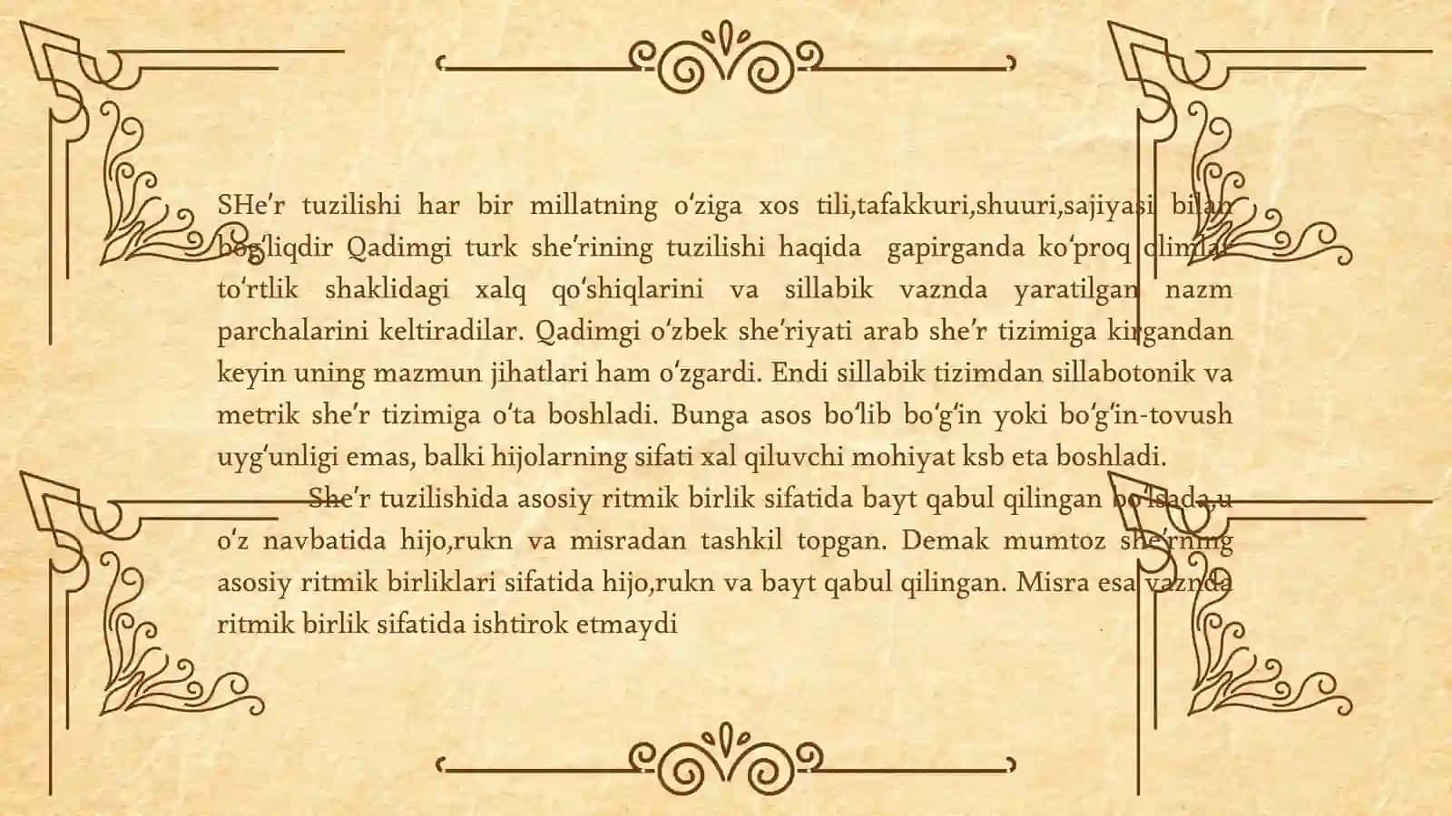 MUMTOZ POETIKANING METRIK ASOSLARI 3