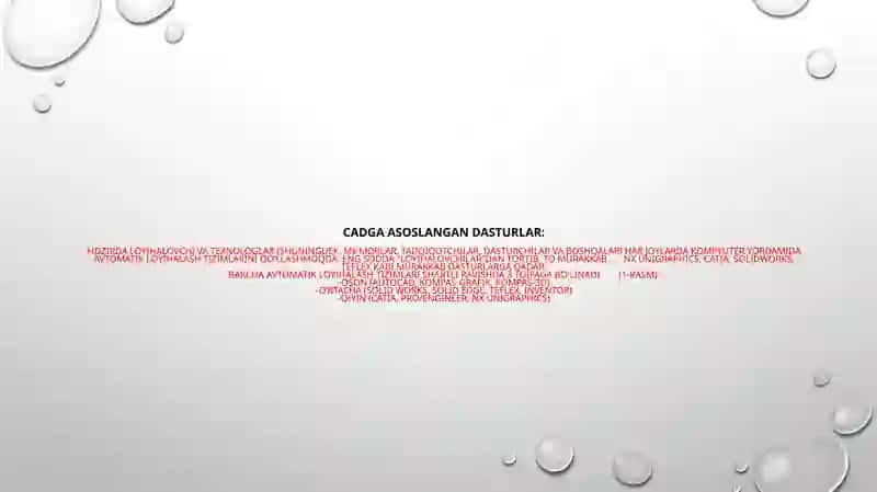 Zamonaviy CAD tizimlari 3