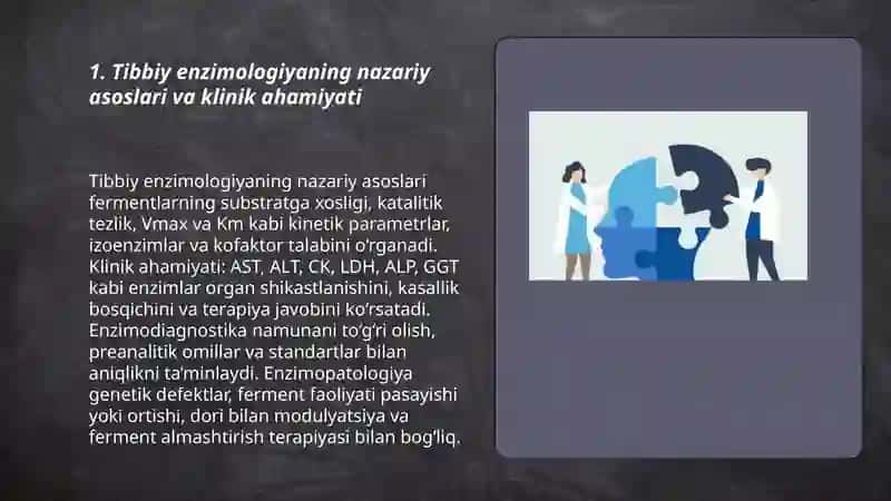 Tibbiy Enzimologiya Muammolari 3