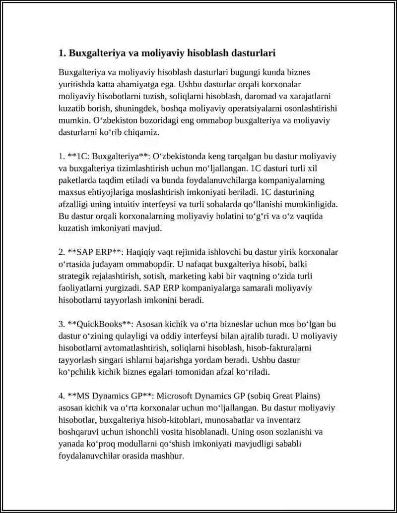 EKONOMIKADA QOLLANILATUGIN AMELIY PROGRAMALIQ ONIMLER 3