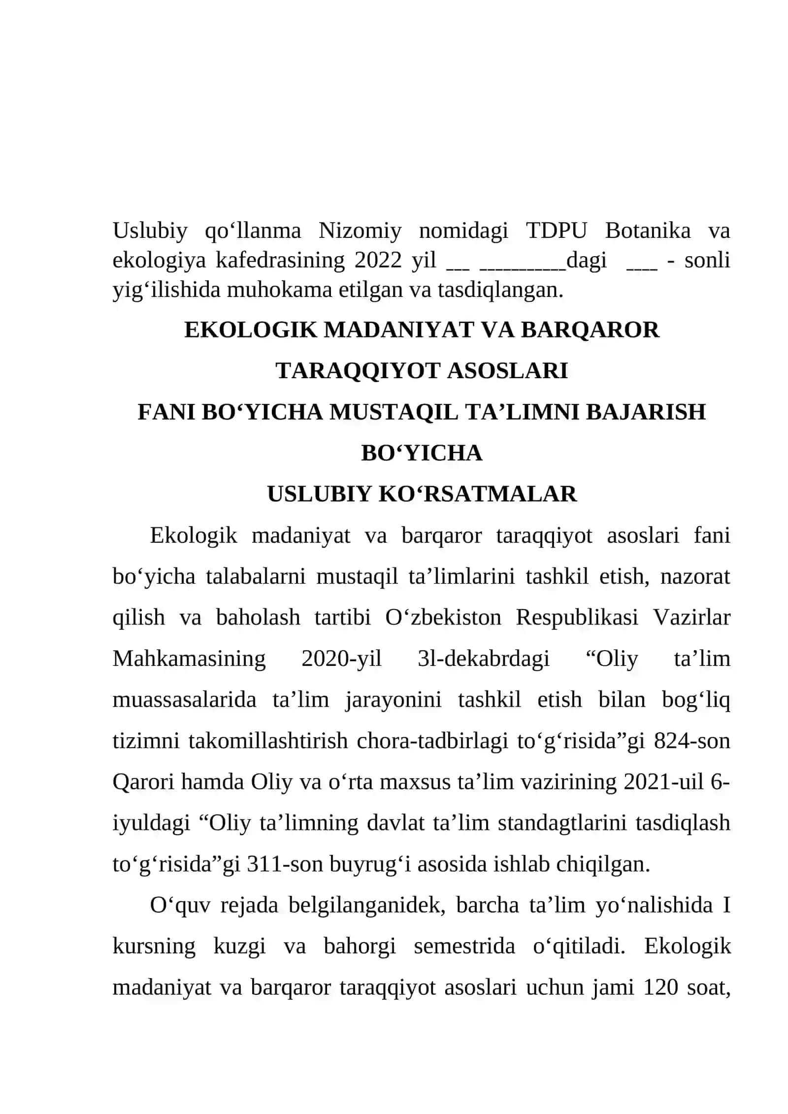 Ekologik madaniyat va barqaror taraqqiyot asoslari 3