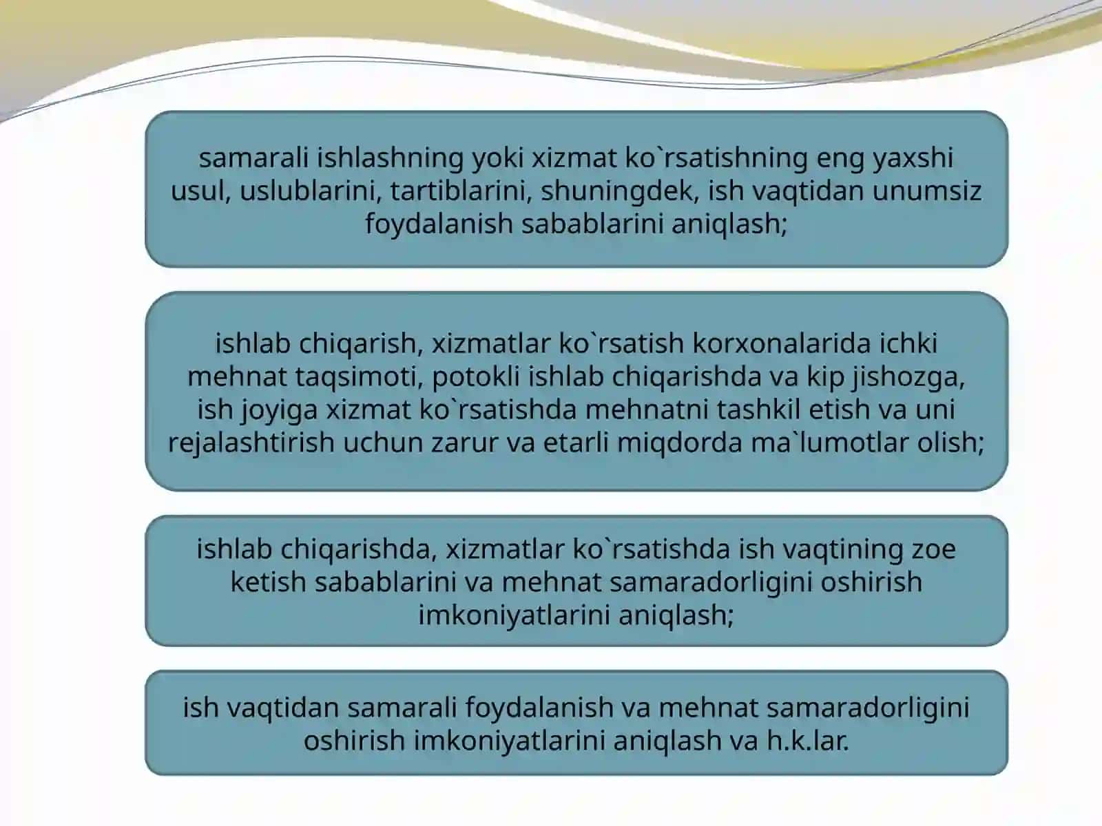 Ishvaqtini o'rganish vazifalari va ahamiyati 3