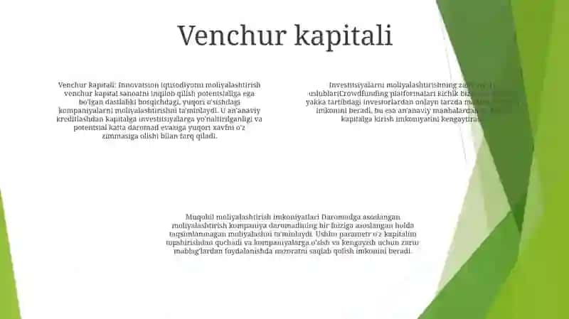 Investitsiyalarni Moliyalashtirishni Zamonaviy Shakllari Va Usullari 3