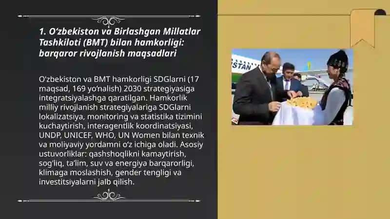 O‘zbekistonning xalqaro tashkilotlar bilan hamkorlik aloqalari 3