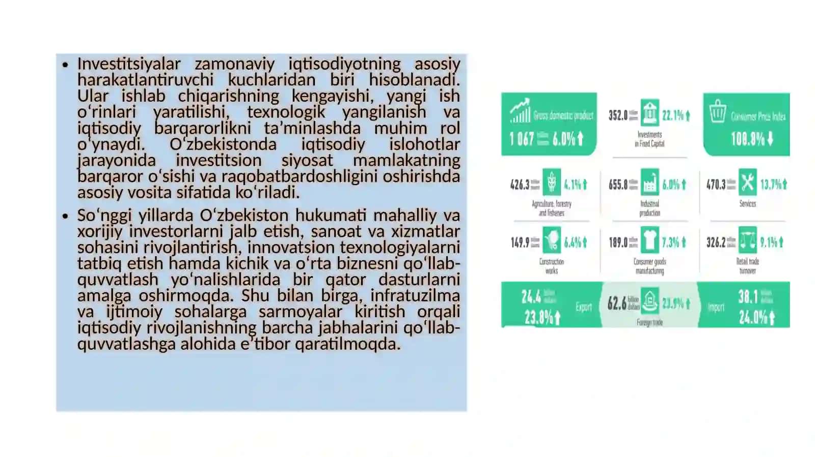 Oʻzbekistonda investitsion siyosatning asosiy yo‘nalishlari 3