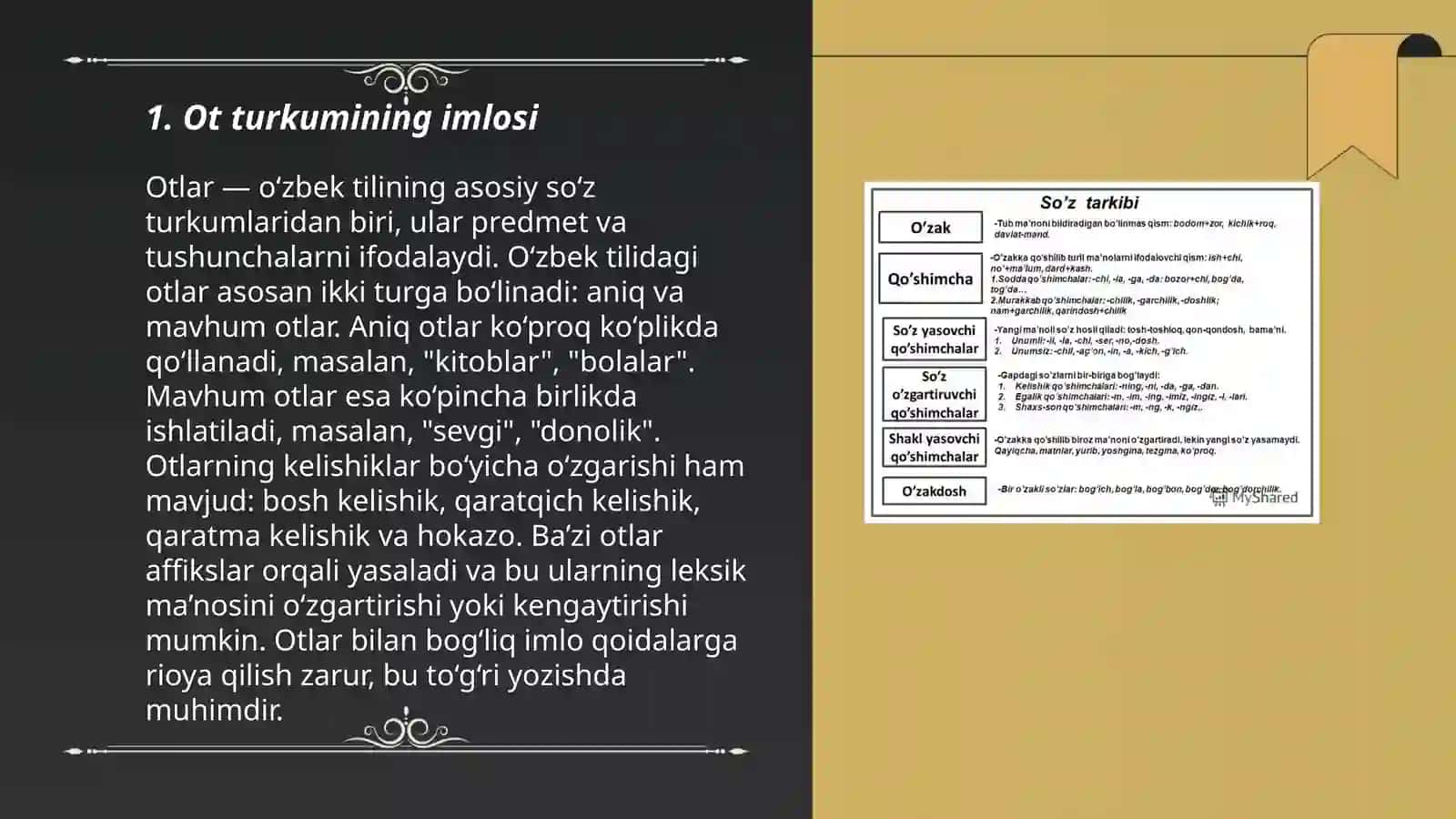 So'z turkumlarini o'rganishda hosil qilinadigan orfografik bilimlar 3