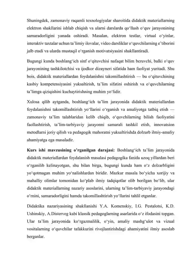 Boshlang'ich ta'lim jarayonida didaktik materiallardan foydalanishni takomillashtirish yo'llari 3