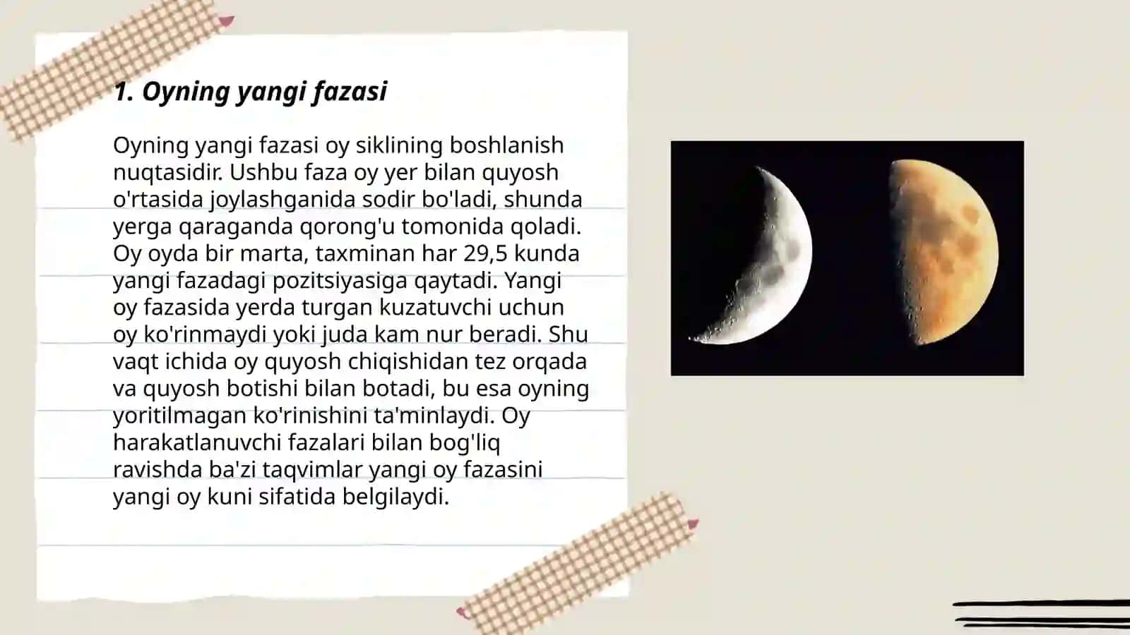 Oyning fazalari 3
