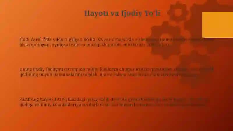 Hodi Zarif ijodiy faoliyati 3