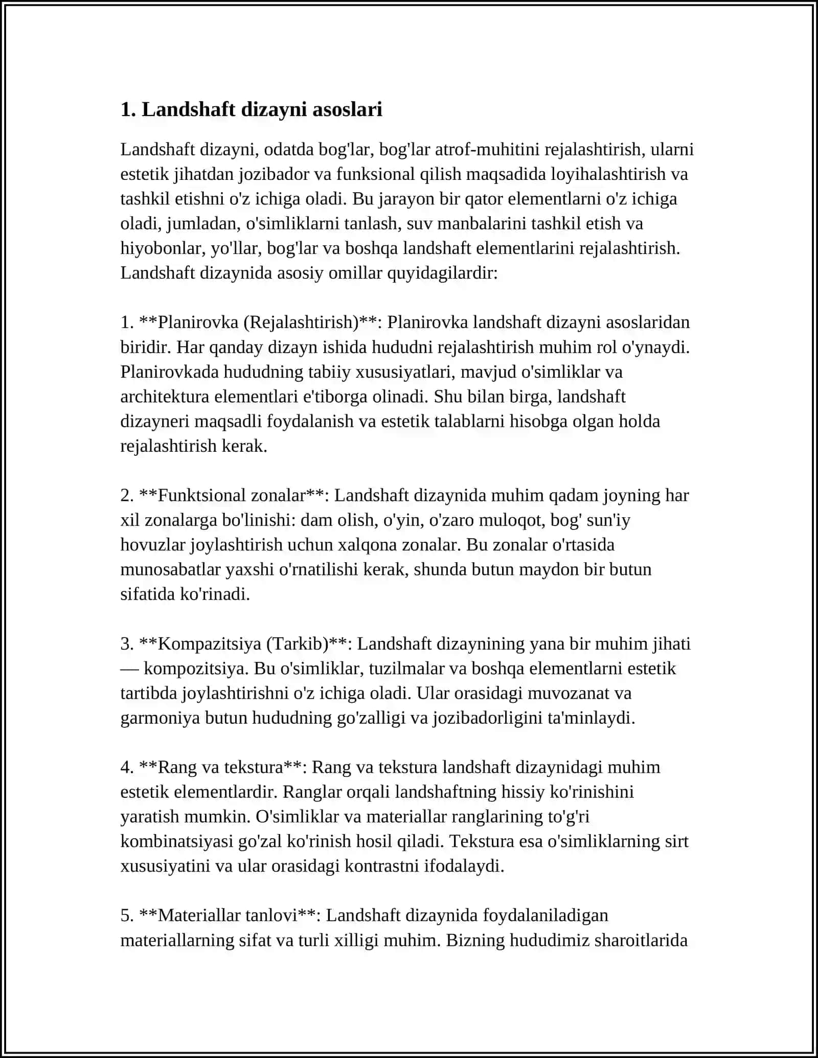 TOG’LI YO’LLARDA LANDSHAFT KONSTRUKSIYA 3