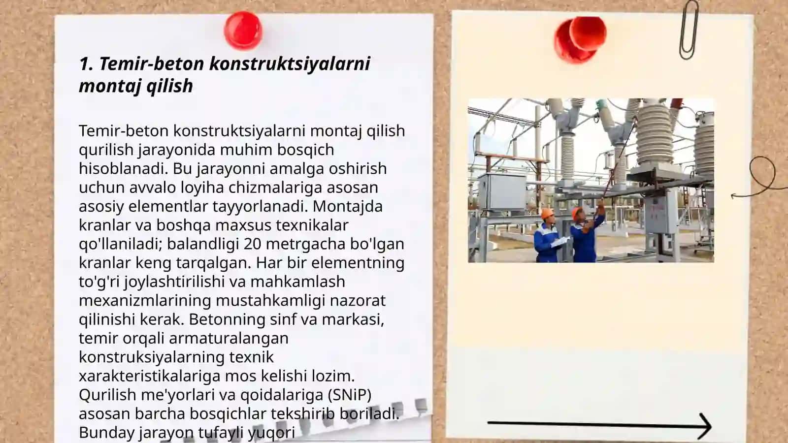 Temir-beton konstruktsiyalarni montaj qilish 3