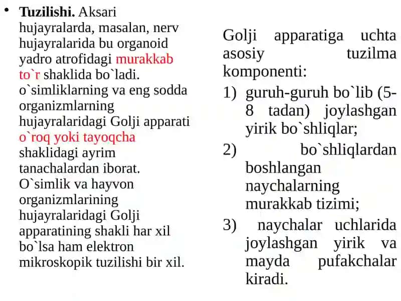 Golji Apparati Tuzulishi va Ularning Turlari 3