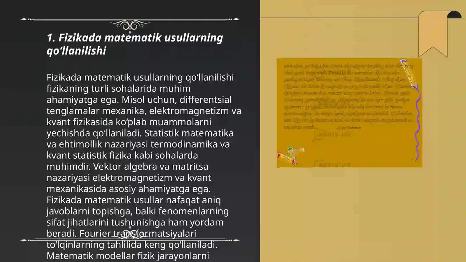 Fizikada Matematik Usullarning Qo‘llanilishi 3