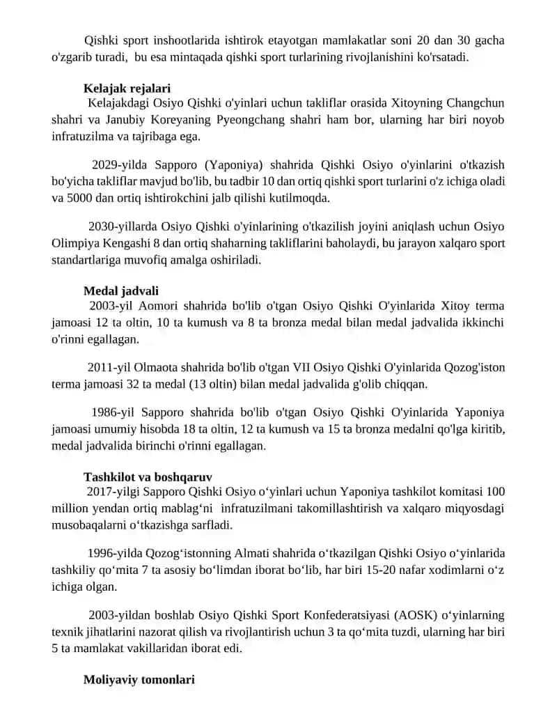 Qishki osiyo oyinlari 1951-hozirgi davrgacha 3