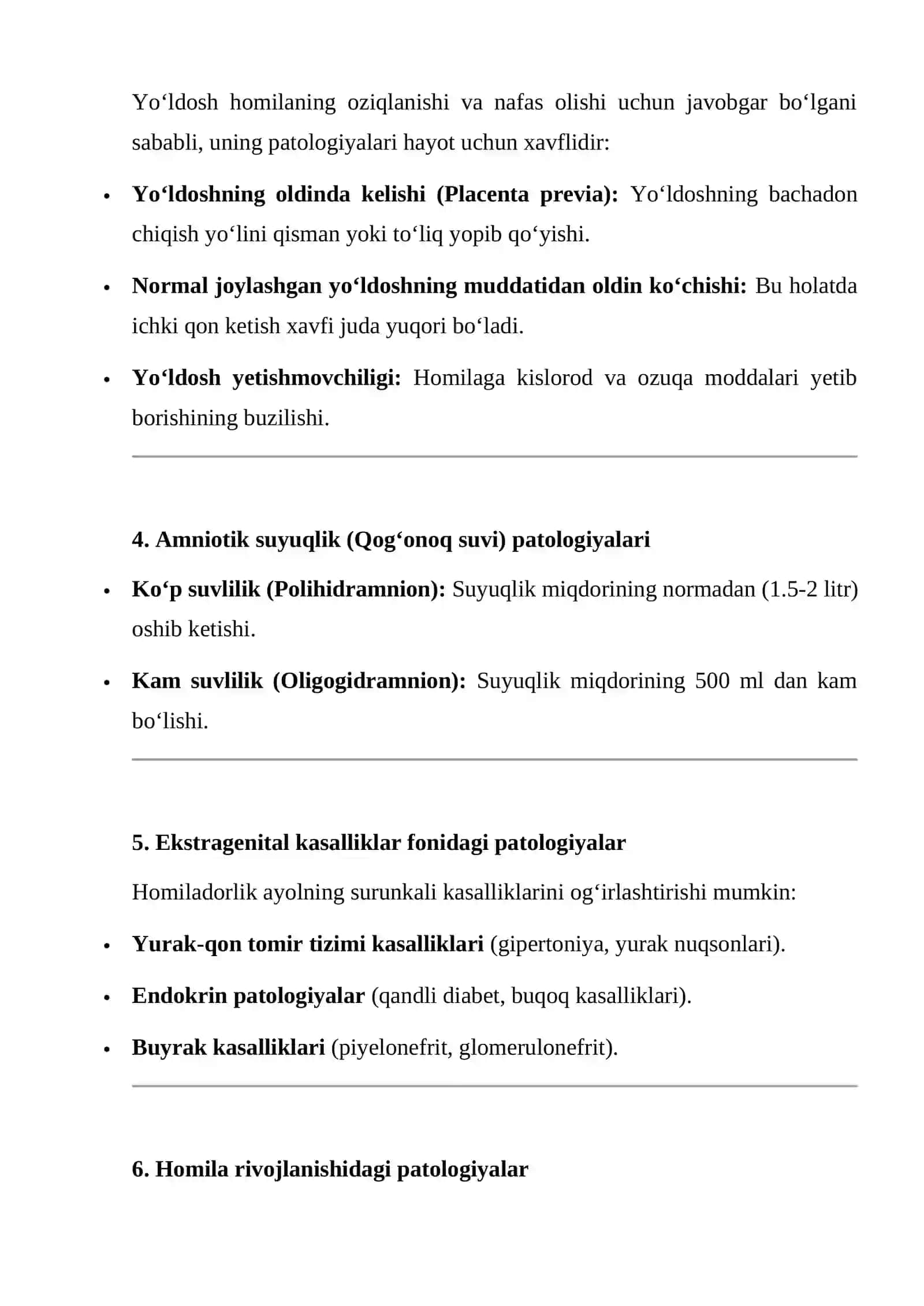 Homiladorlik patologiyasining klassifikatsiyasi 3