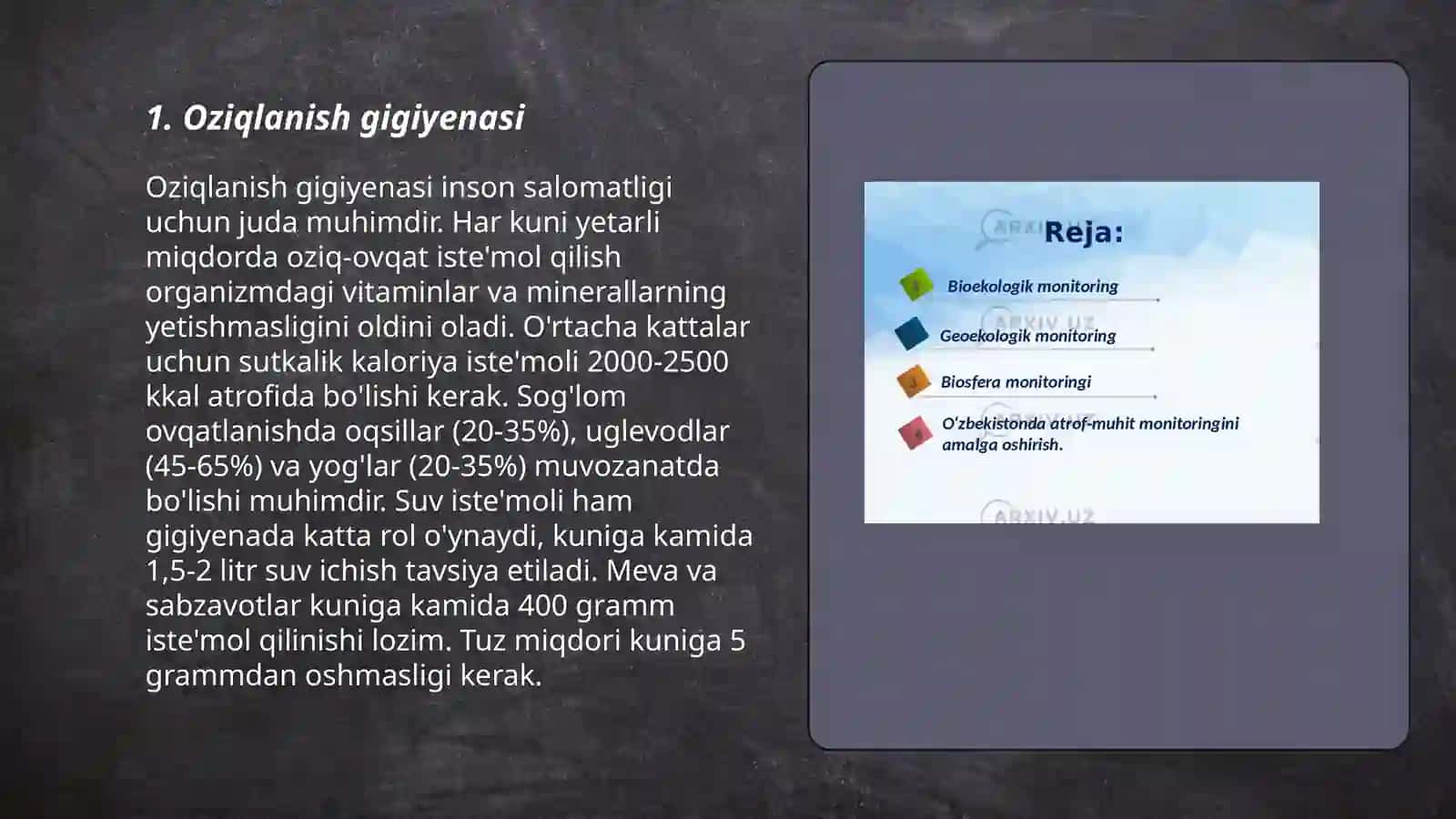DPMlarda parhez ovqatlanishni tashkil etish va holatiga gigienik baho berish 3