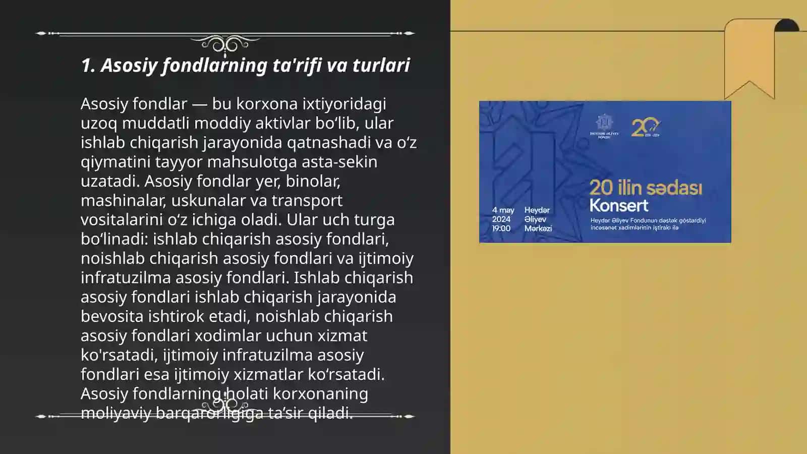 Asosiy fondlarning ta'rifi va turlari 3