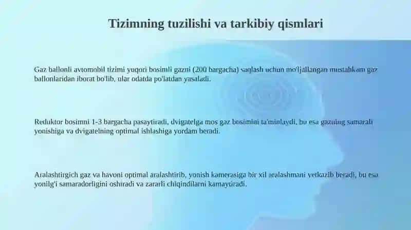 Gazballonli avtotraktor divigatellarning taminlash tizimi 3