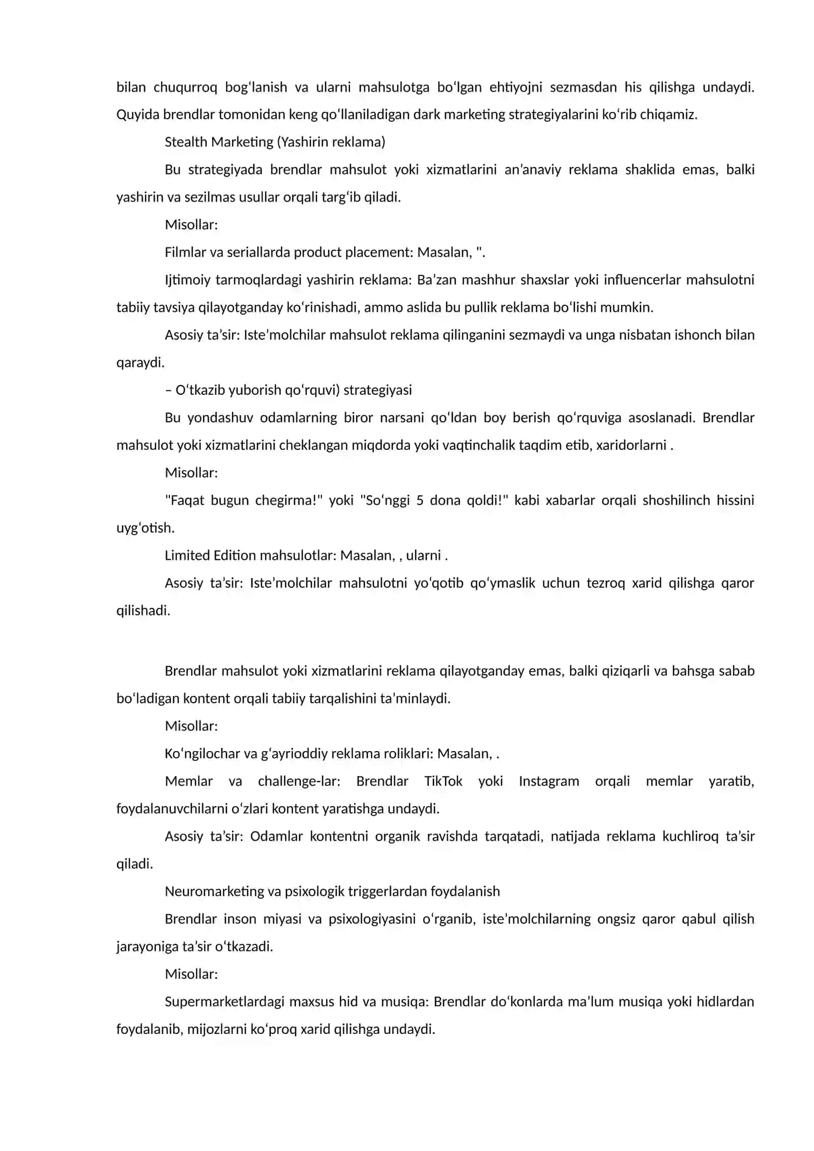 Dark Marketing: Yashirin reklama strategiyalari va iste'molchilar ongiga ta'sir 3