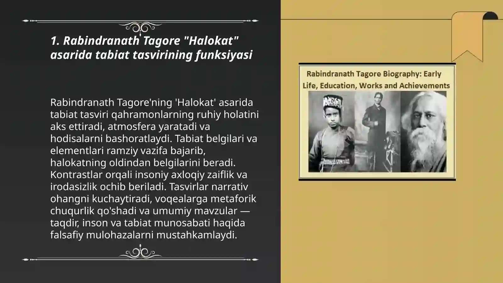 Rabindranath Tagore “ Halokat” asari asosida mustaqil ish 3