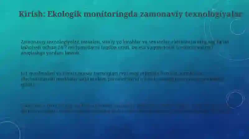 Ekologik monitoringda zamonaviy texnologiya 3