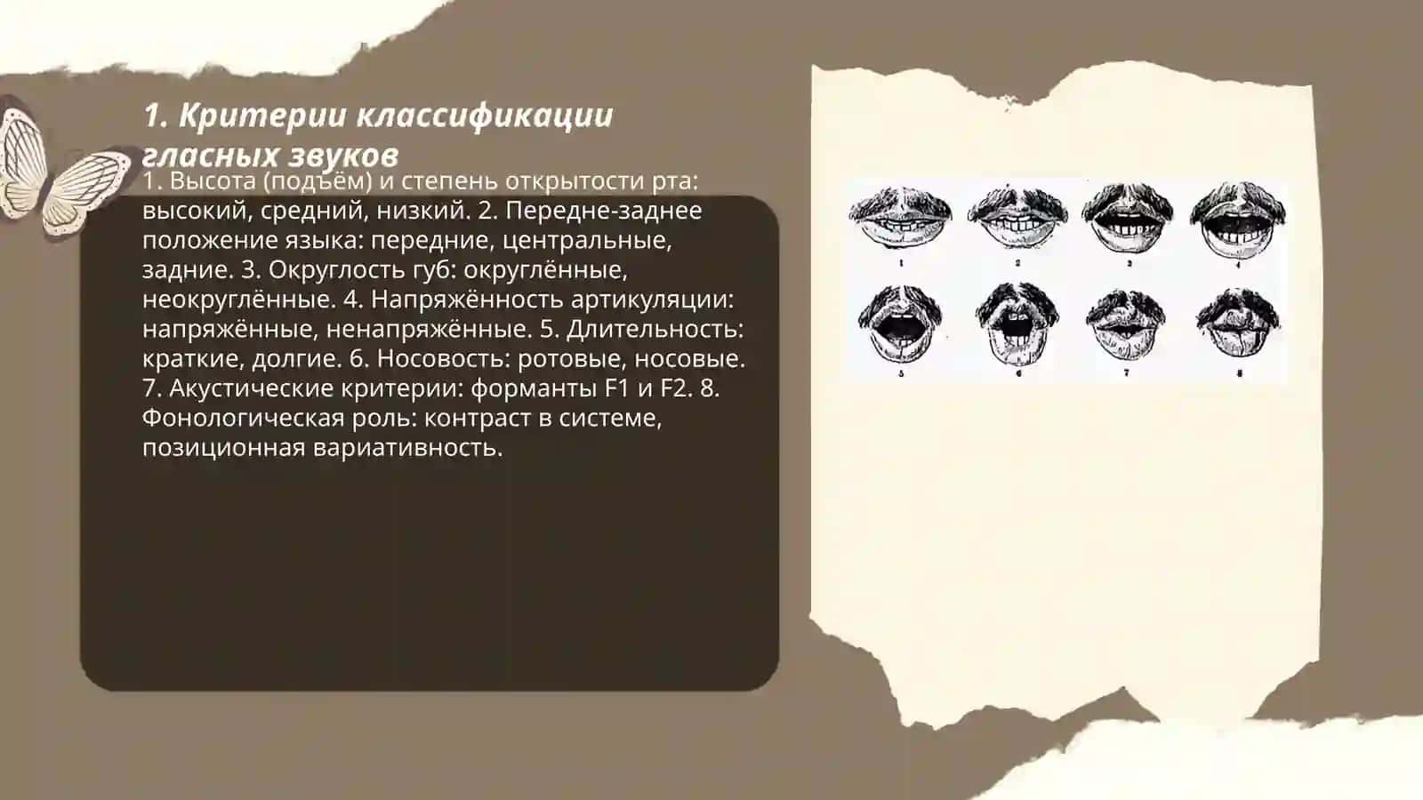 Классификация гласных звуков 3