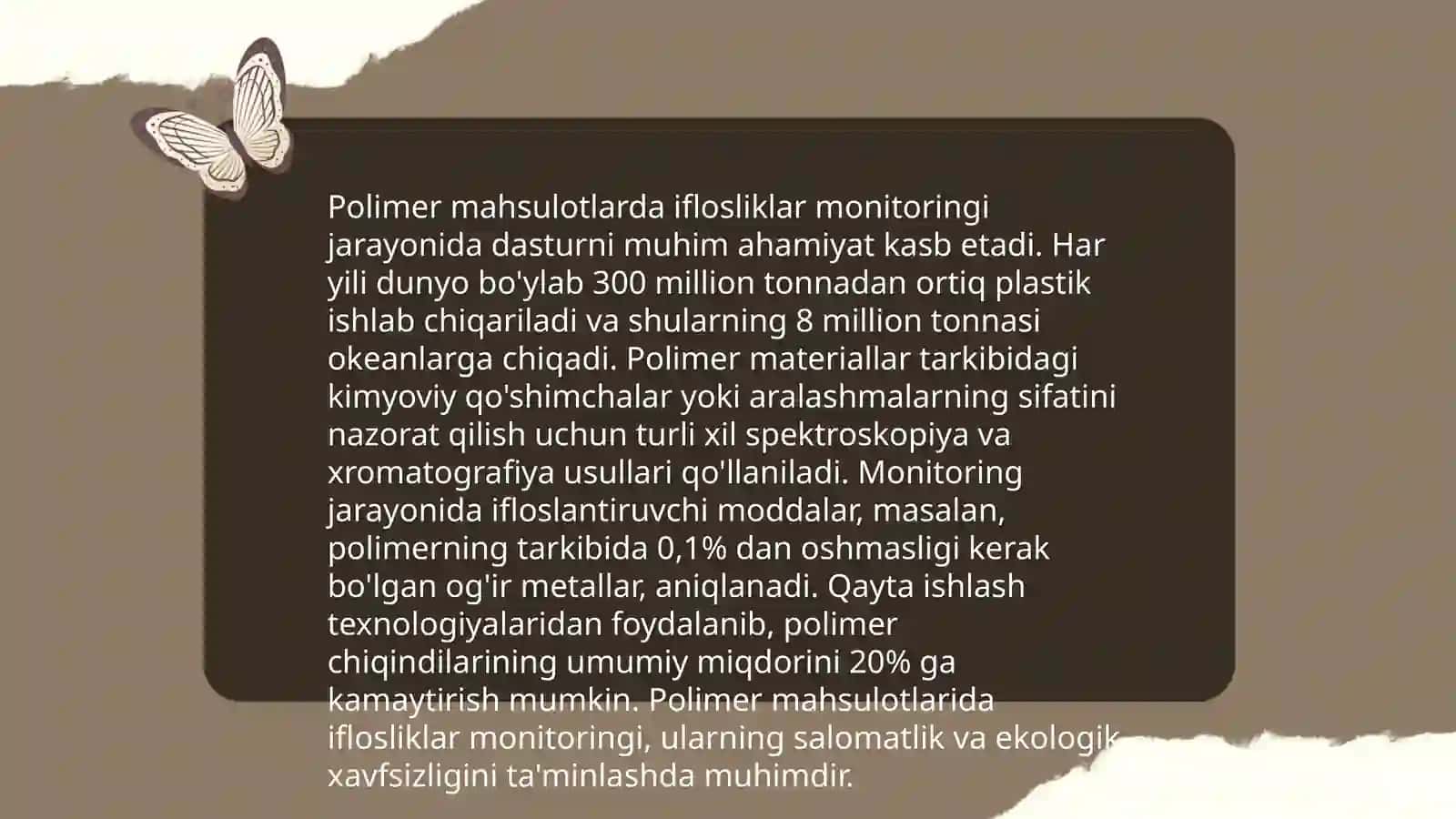 Polimer mahsulotlardagi iflosliklar va aralashmalarni rentgenofluoressent tahlil yordamida monitoring qilish 3