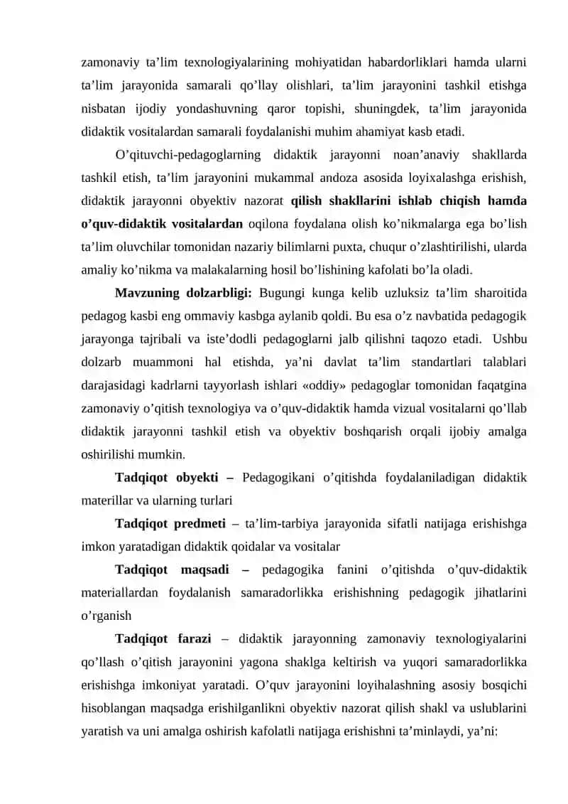 PEDAGOGIK FANLARNI OʻQITISHDA TAʼLIMNING TEXNIK VOSITALARIDAN FOYDALANISH 3
