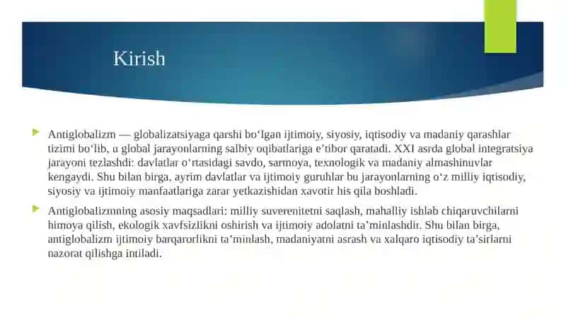 Antiglobalizmning sabablari va rivojlanishi 3