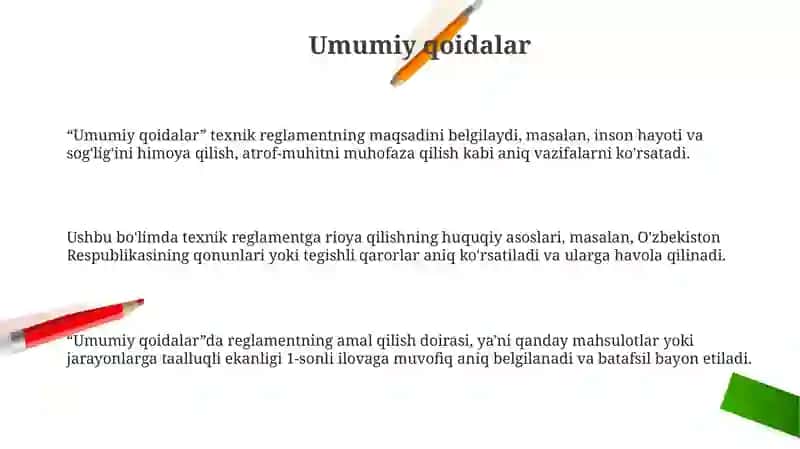 Texnikreglamentning namunaviy tuzilmasi 3