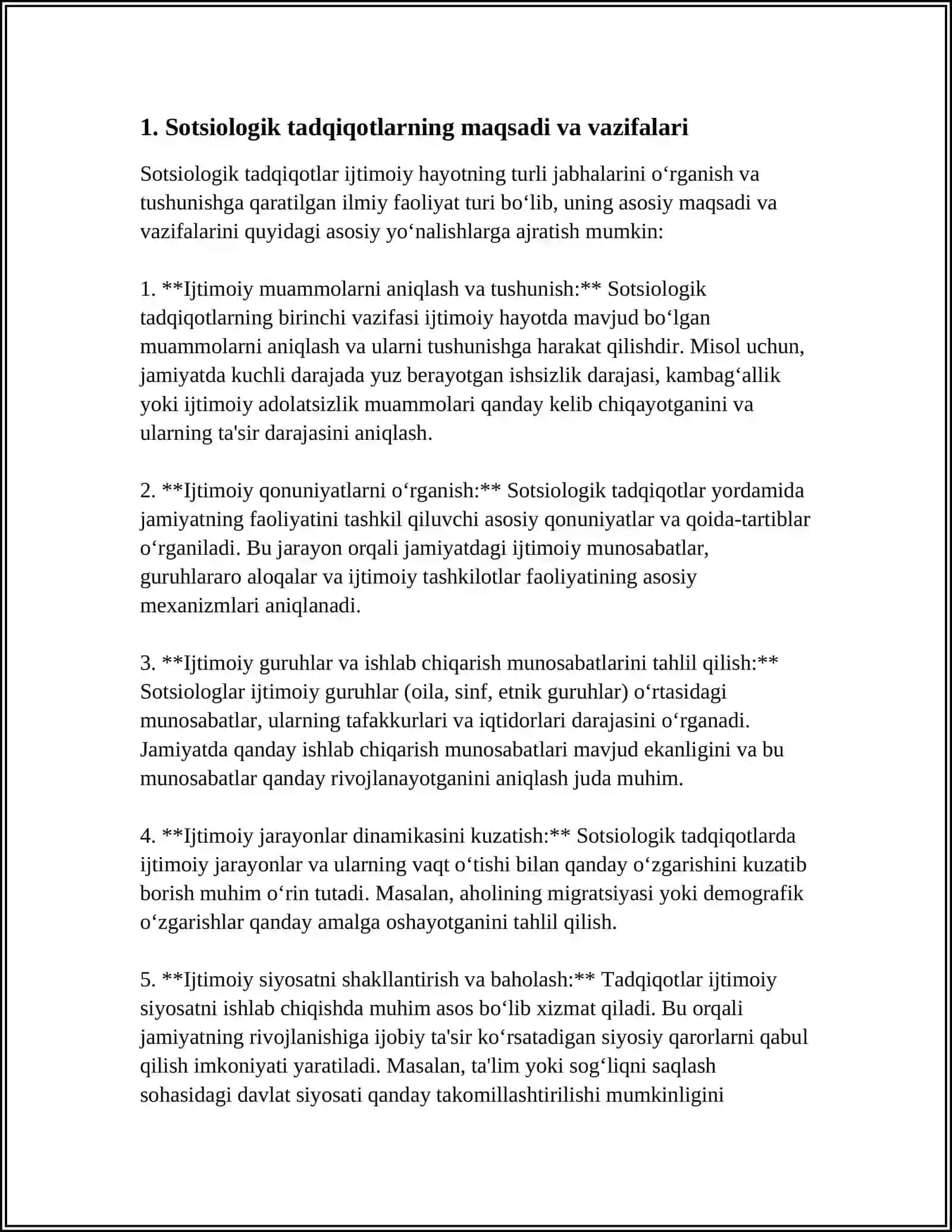 SATSIOLOGIK TADQIQOTLARNI TASHKIL ETISH TARTIBI 3