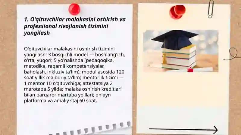 Ta'limni mazmunan yangilash va ta'lim tarbiya jarayonlarini tubdan o'zgartirish 3
