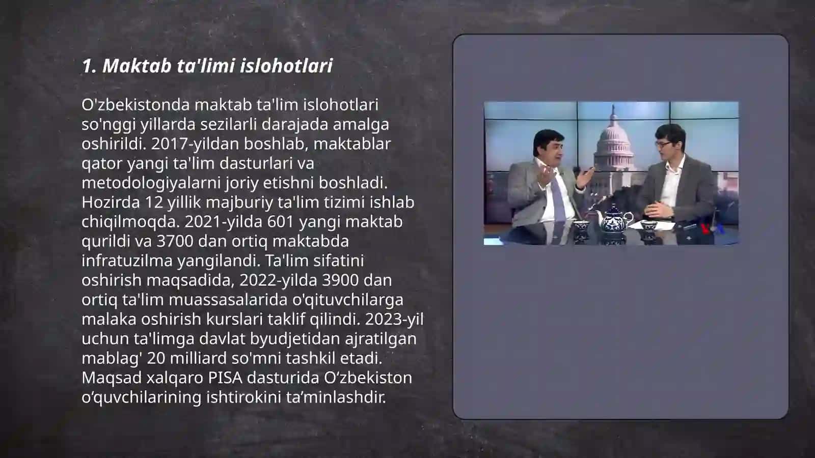 Maktab ta'limi islohotlari 3