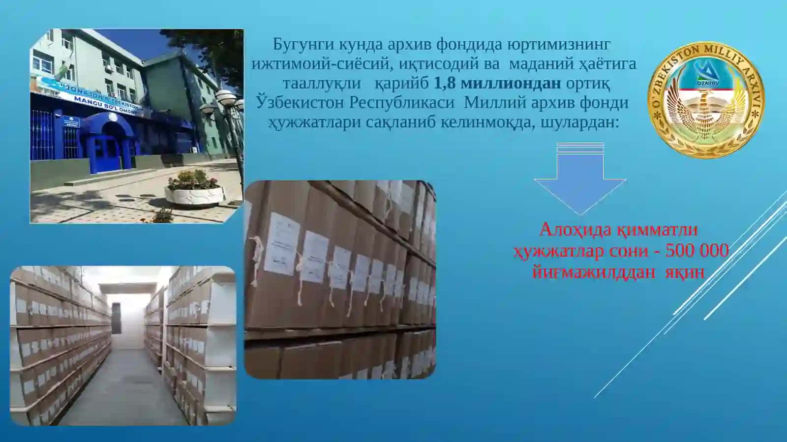 Ўзбекистон Миллий архиви фаолияти 3