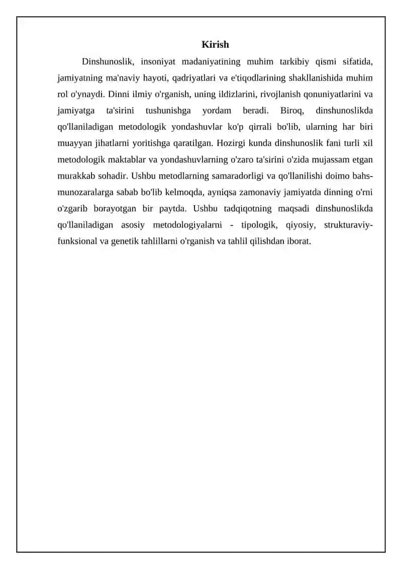 Dinlarni tadqiq etish metodologiyasi 3