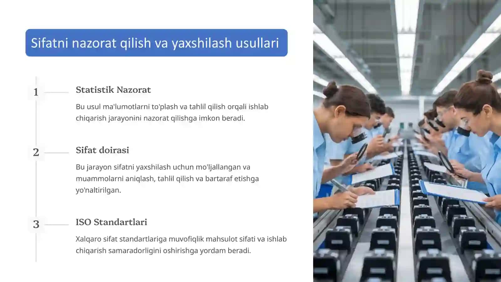 2-mavzu. Mahsulot sifati va ishlab chiqarish samaradorligi 3