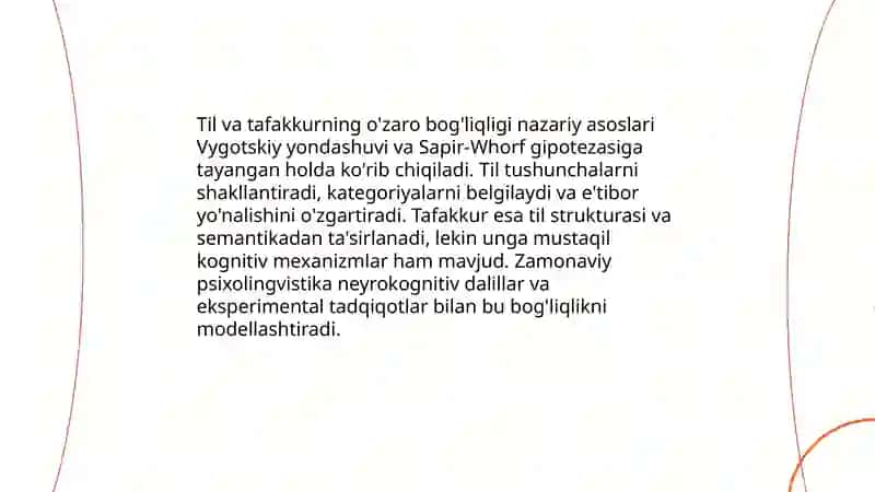 Psixolingivistika-til va tafakkur birligini yorituvchi soha sifatida 3