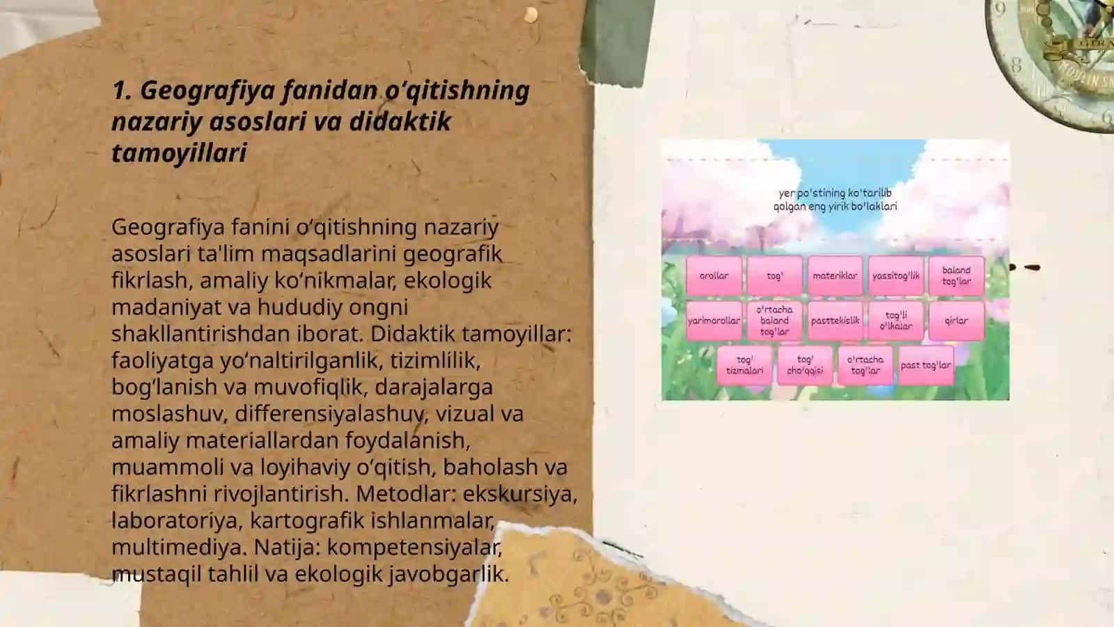 Geografiya fanidan oʻqitishning didaktik tamoyillarini oʻrganish va taxlil qilish 3