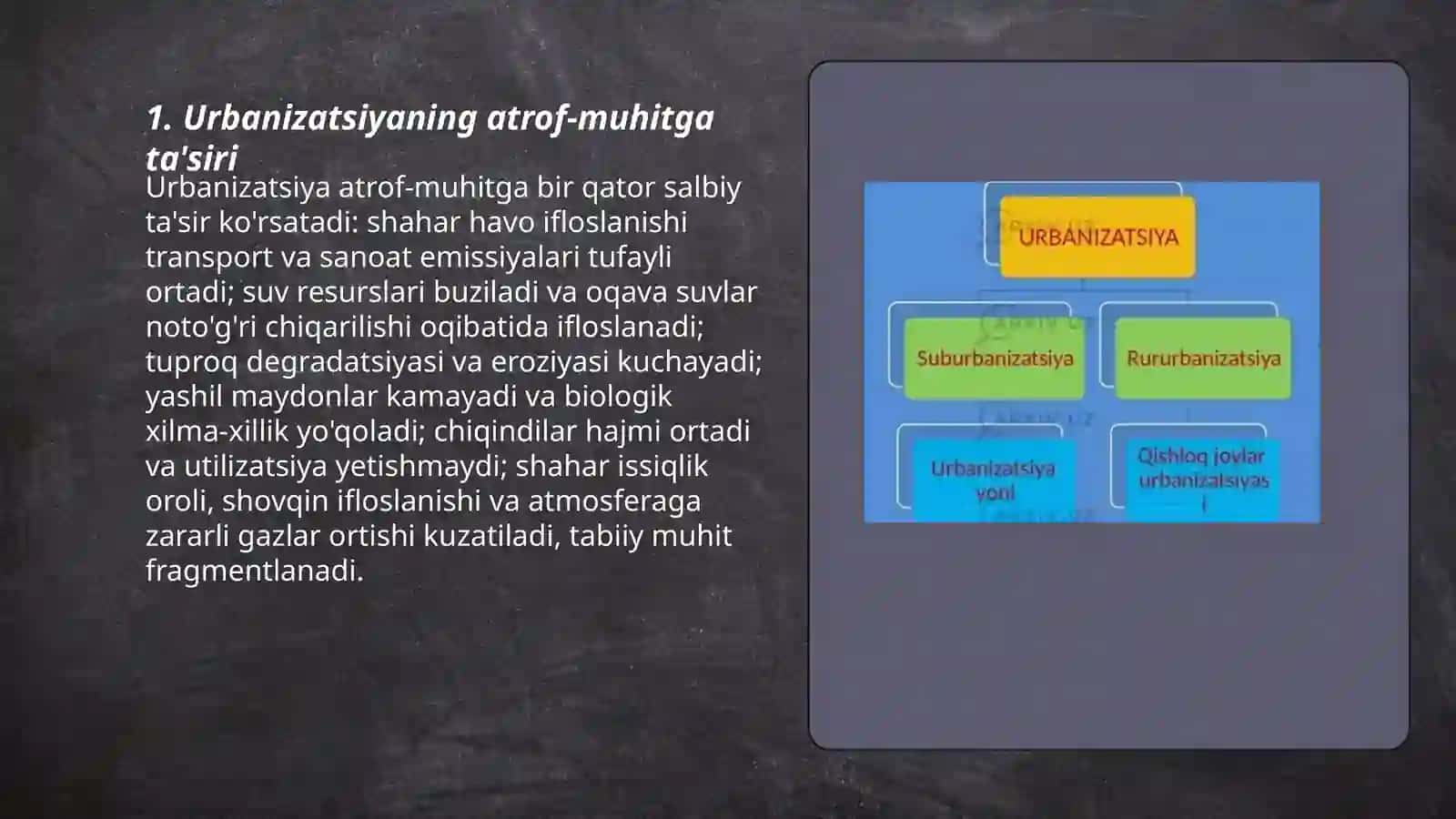 Urbanizatsiya va atrof muhit 3
