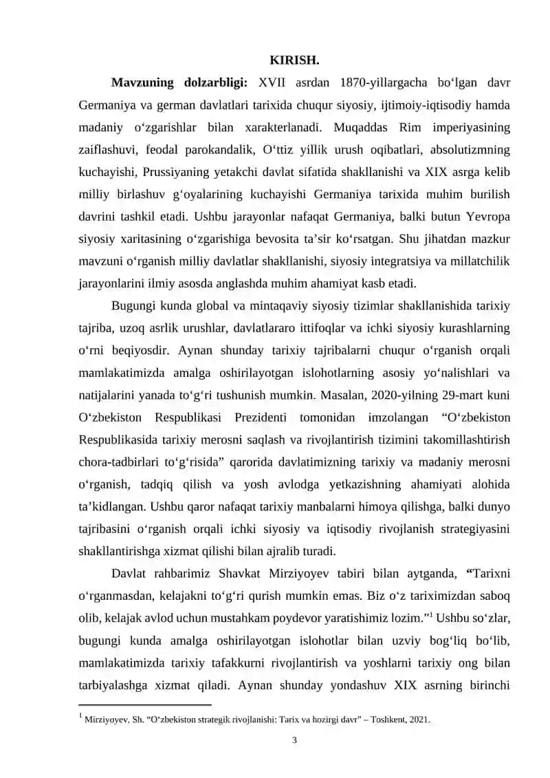 XVII ASRDAN 1870-YILLARGACHA GERMANIYA VA GERMAN DAVLATLARI 3