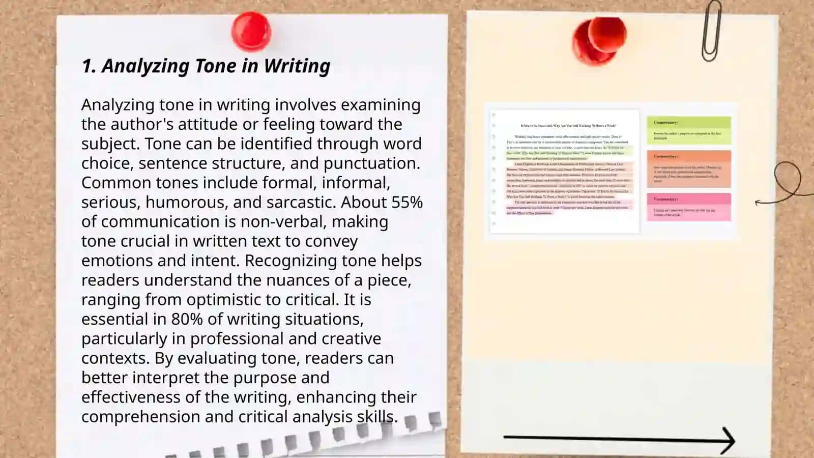 Evaluation and critical response: identifying writing style and marked language 3