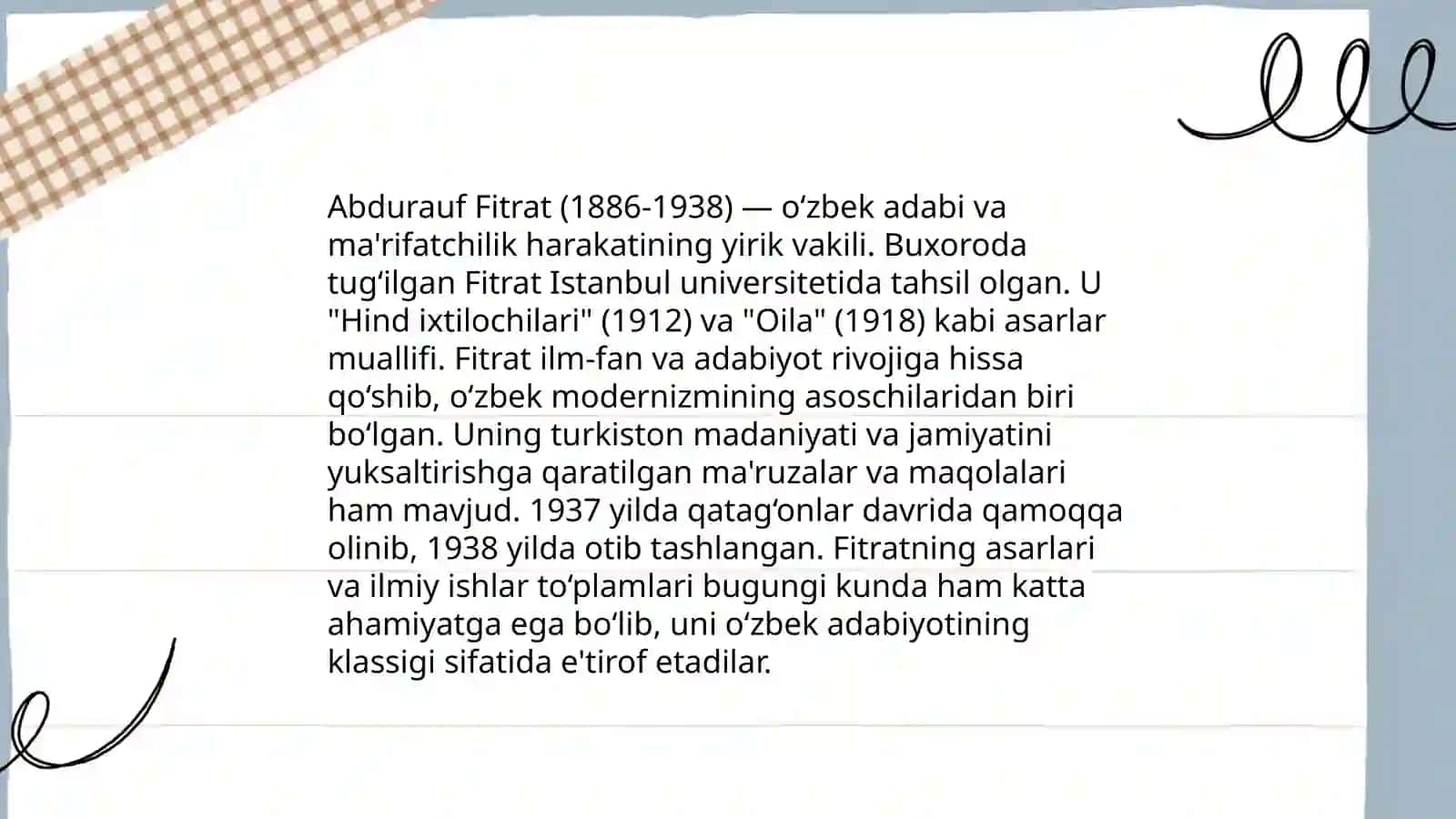 Abdurauf Fitratning hayoti va ijodi 3